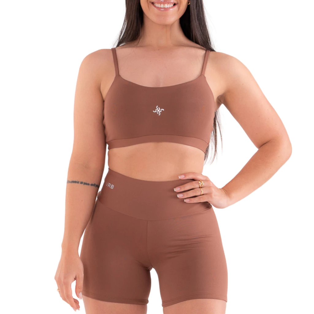 Conjunto Paris FitWear — Top Duplo e Shorts Cós Alto
