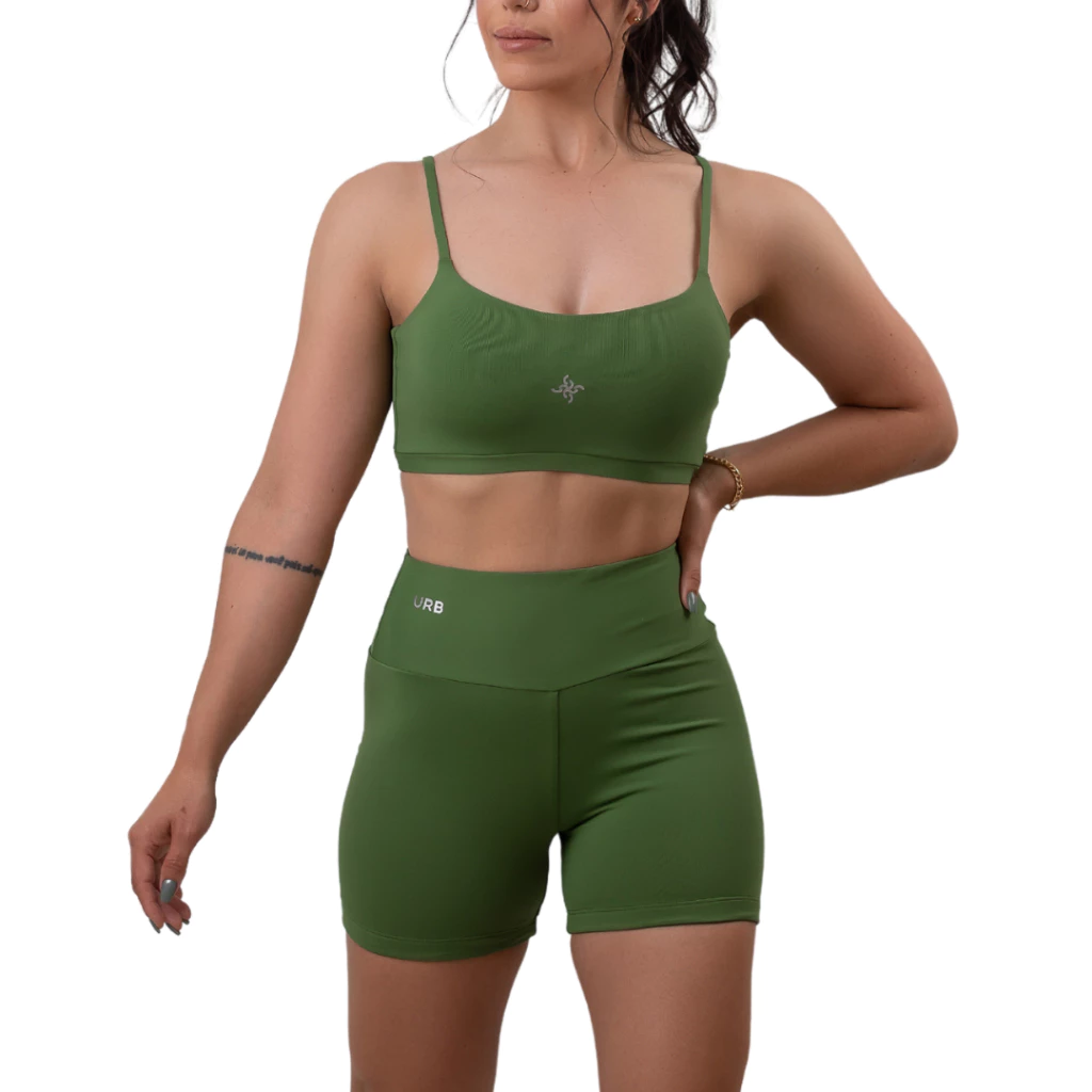 Conjunto Paris FitWear — Top Duplo e Shorts Cós Alto