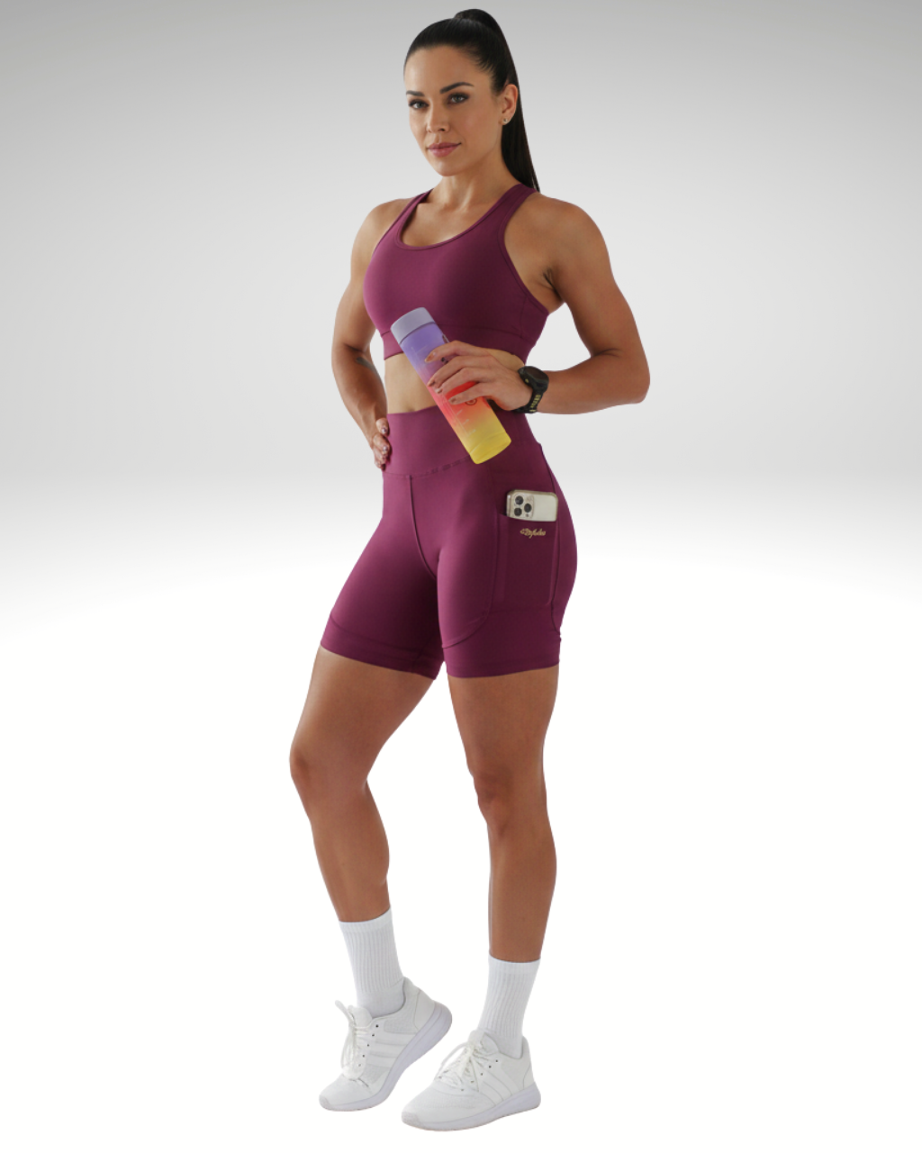 Shorts de Corrida de Alta Compressão com Cós Alto Anatômico e Bolsos