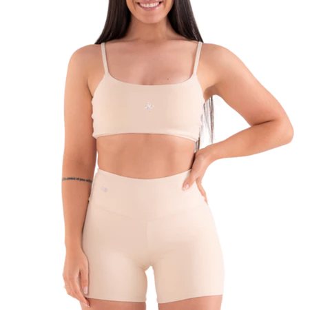 Conjunto Paris FitWear — Top Duplo e Shorts Cós Alto