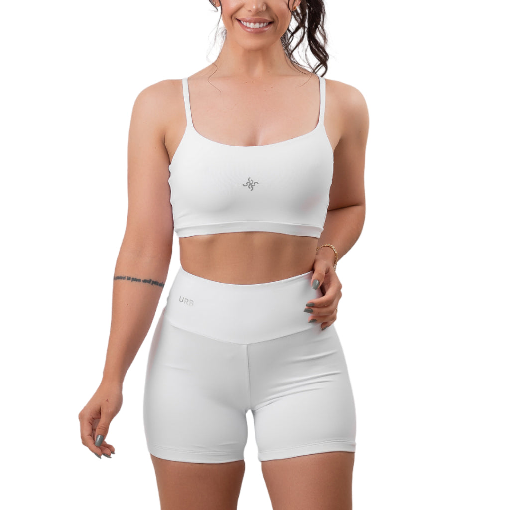 Conjunto Paris FitWear — Top Duplo e Shorts Cós Alto