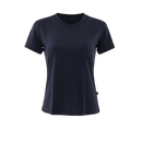 Mockup de camiseta Baby Look Dry Fit feminina na cor preto (grafite escuro). Peça versátil e elegante para compor looks fitness e casuais com toque premium. Perfeita para alta performance.