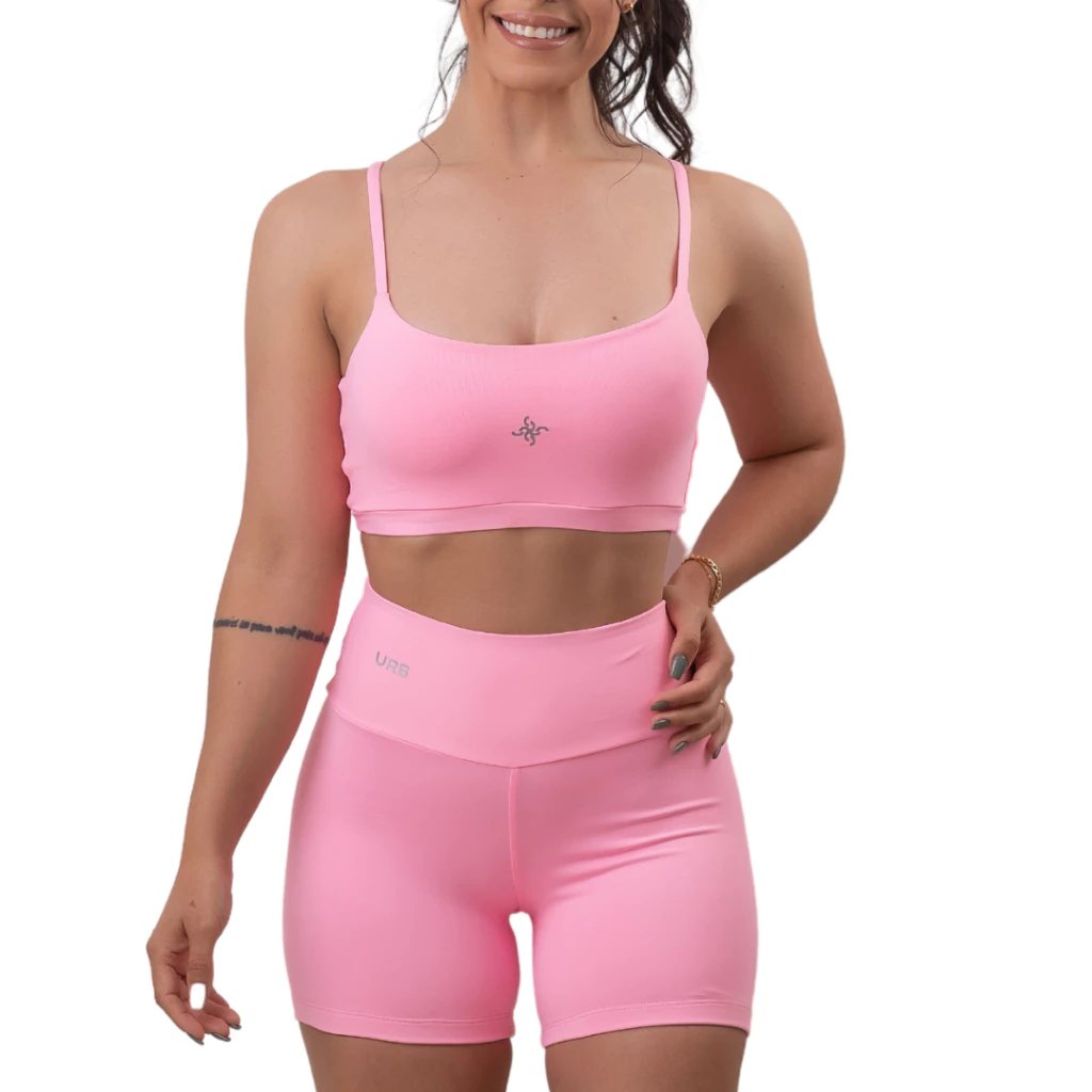 Conjunto Paris FitWear — Top Duplo e Shorts Cós Alto